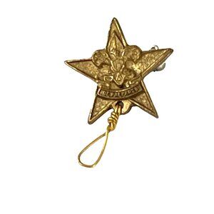 Boy Scouts Bronze Star Badge With Wire Loop & Pinback